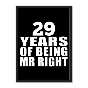 29 Years Of Being Mr Right - Portrait Frame Photo Tile