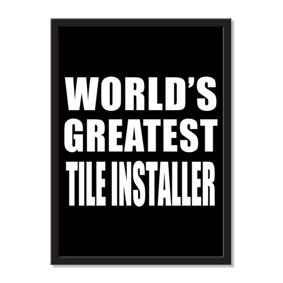 World's Greatest Tile Installer - Portrait Frame Photo Tile