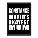 Constance World's Okayest Mum - Portrait Frame Photo Tile