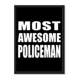 Most Awesome Policeman - Portrait Frame Photo Tile