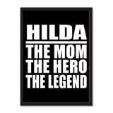 Hilda The Mom The Hero The Legend - Portrait Frame Photo Tile
