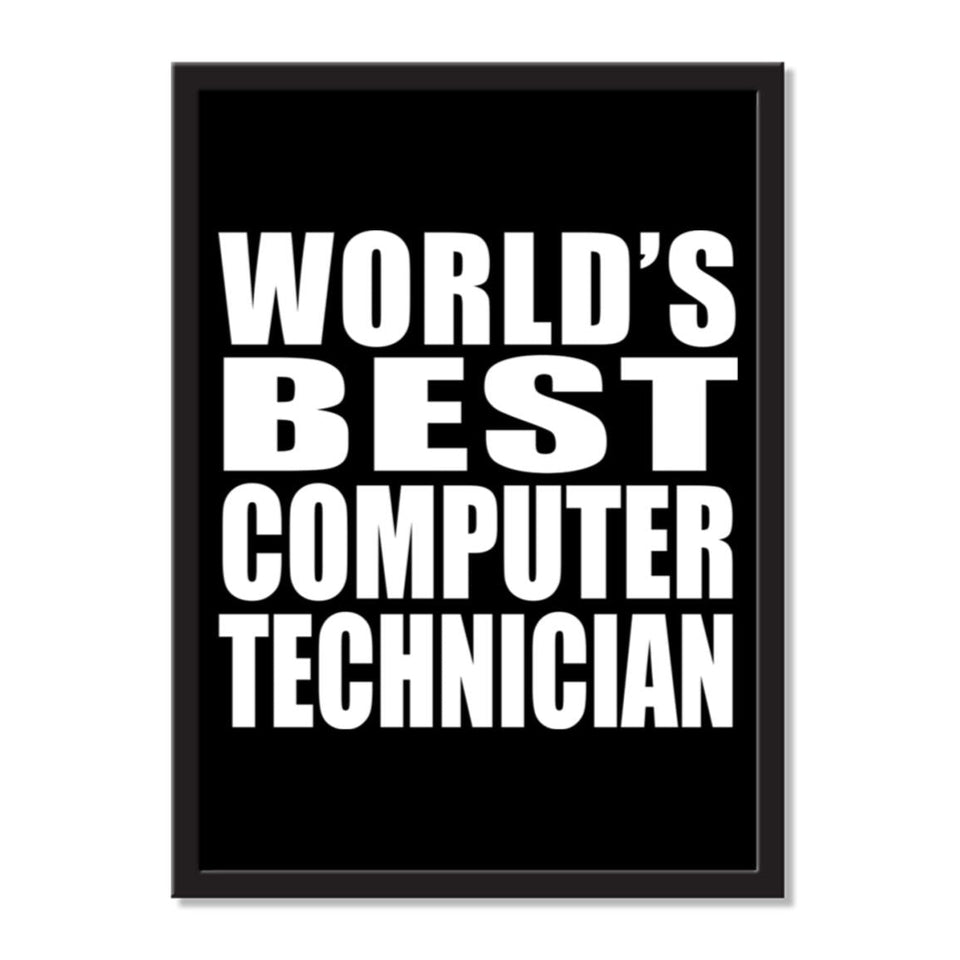 World's Best Computer Technician - Portrait Frame Photo Tile