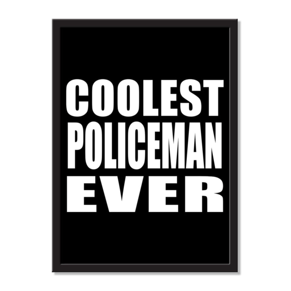 Coolest Policeman Ever - Portrait Frame Photo Tile