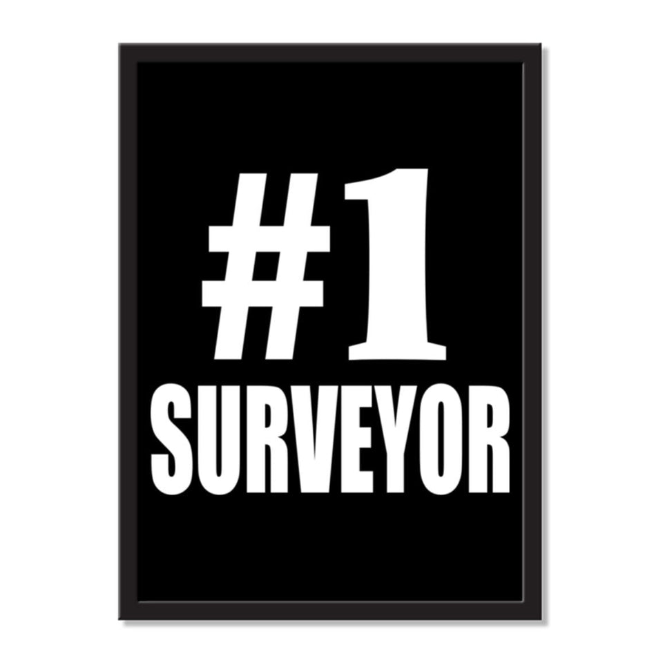 Number One #1 Surveyor - Portrait Frame Photo Tile
