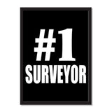 Number One #1 Surveyor - Portrait Frame Photo Tile