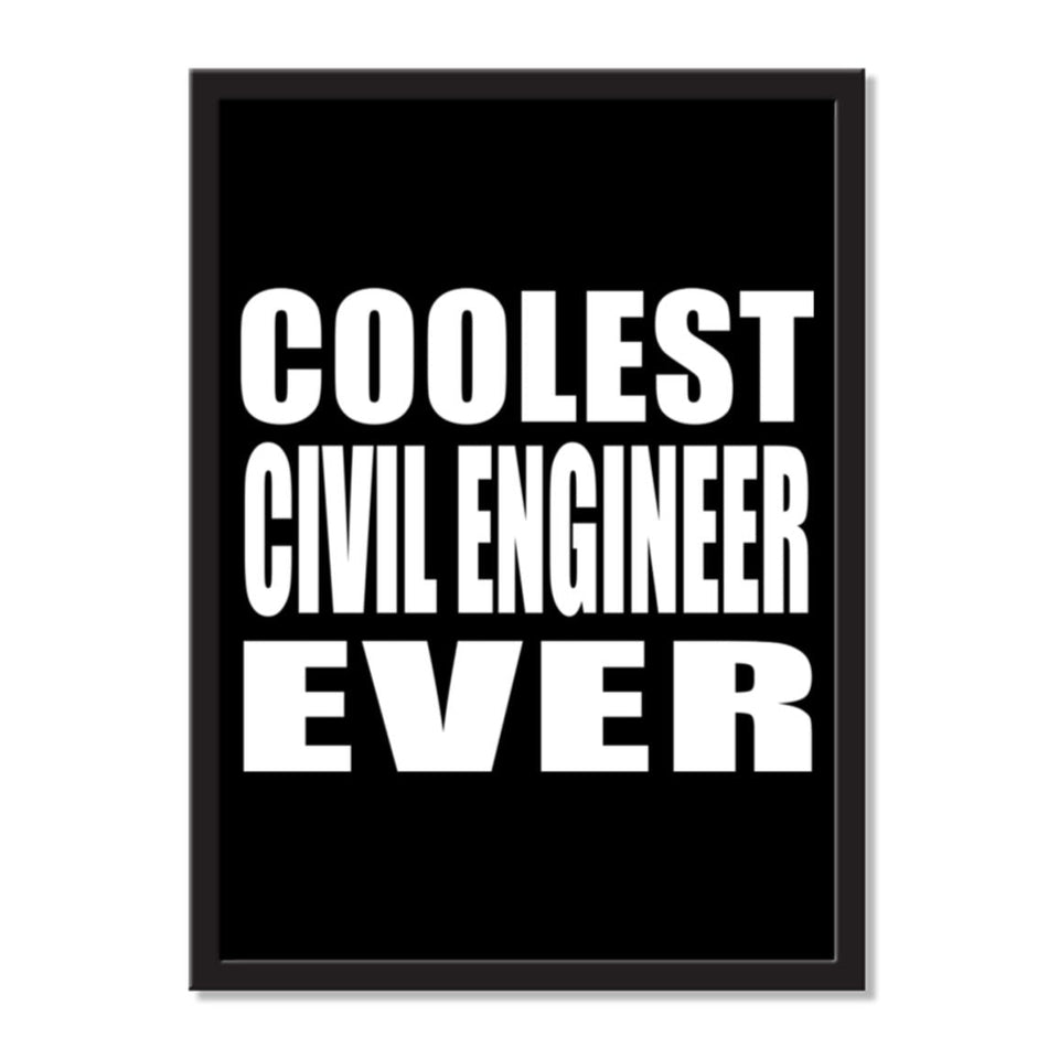 Coolest Civil Engineer Ever - Portrait Frame Photo Tile