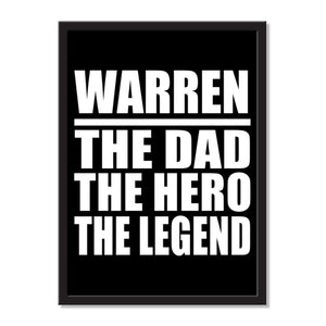 Warren The Dad The Hero The Legend - Portrait Frame Photo Tile