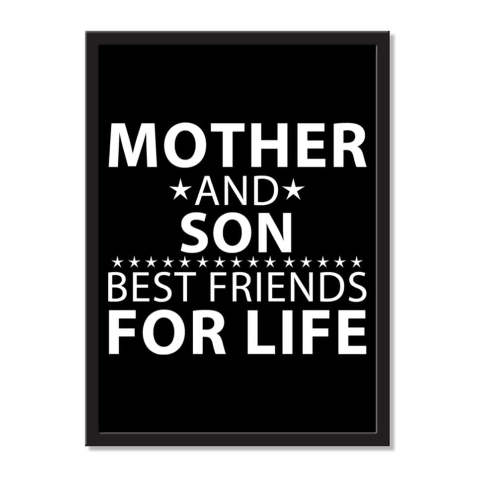 Mother and Son, Best Friends For Life - Portrait Frame Photo Tile