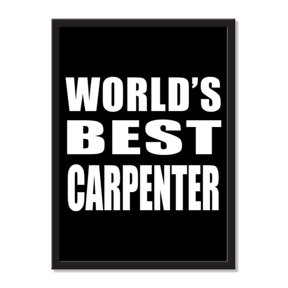World's Best Carpenter - Portrait Frame Photo Tile
