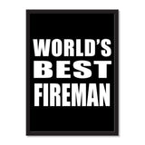 World's Best Fireman - Portrait Frame Photo Tile