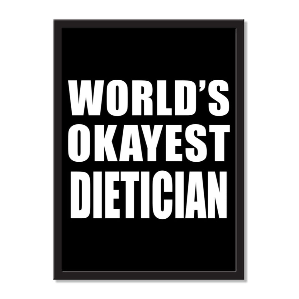 World's Okayest Dietician - Portrait Frame Photo Tile