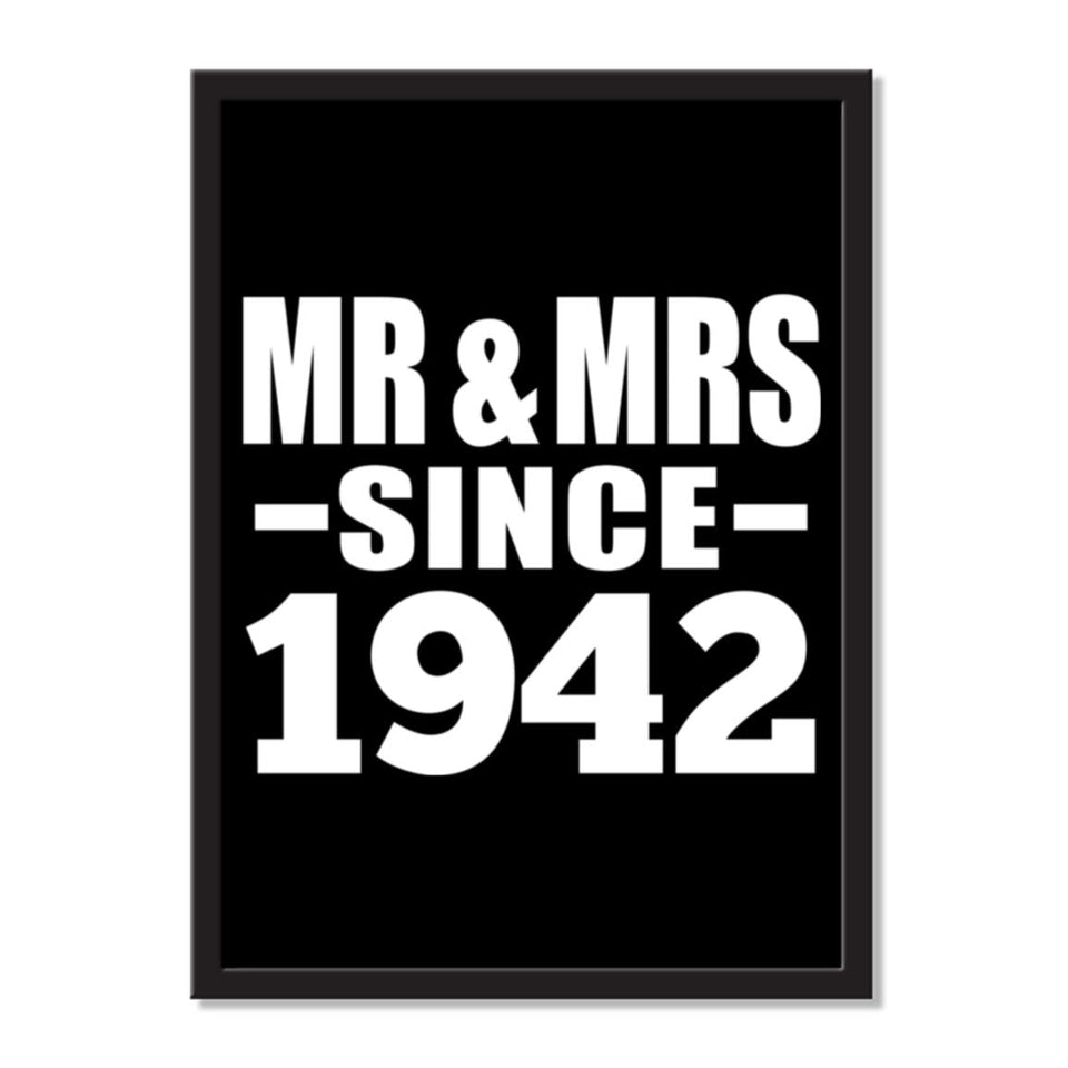 Mr & Mrs Since 1942 - Portrait Frame Photo Tile