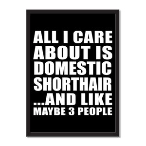 All I Care About Is Domestic Shorthair And Like Maybe 3 People - Portrait Frame Photo Tile