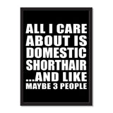 All I Care About Is Domestic Shorthair And Like Maybe 3 People - Portrait Frame Photo Tile