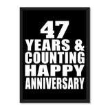 47 Years & Counting Happy Anniversary - Portrait Frame Photo Tile