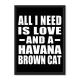 All I Need Is Love And A Havana Brown Cat - Portrait Frame Photo Tile