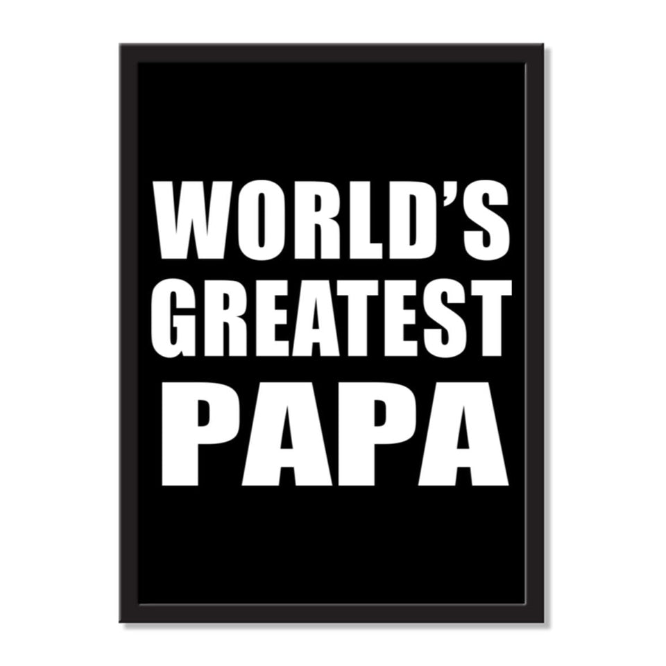 World's Greatest Papa (Grandpa) - Portrait Frame Photo Tile