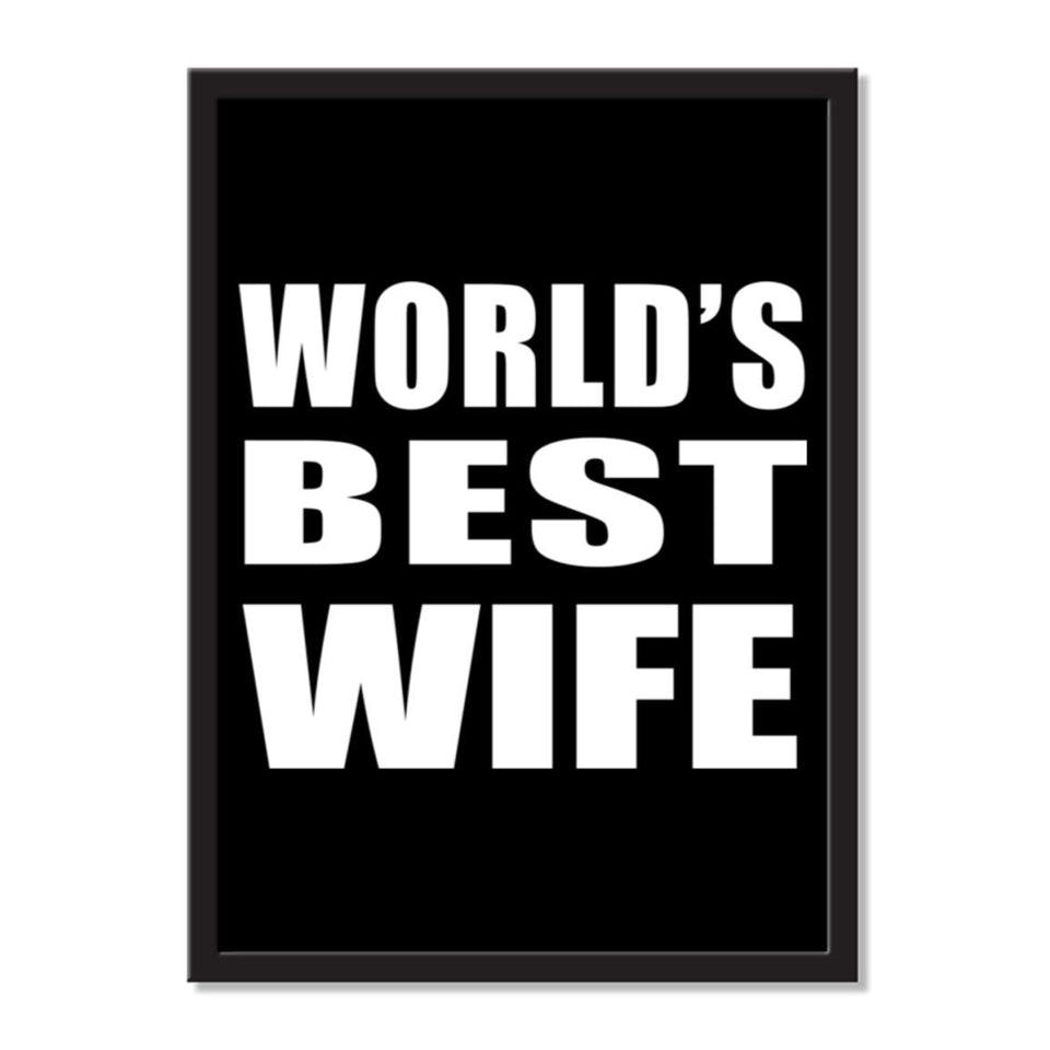 World's Best Wife - Portrait Frame Photo Tile