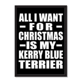All I Want For Christmas Is My Kerry Blue Terrier - Portrait Frame Photo Tile
