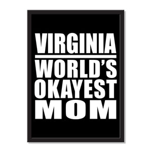 Virginia World's Okayest Mom - Portrait Frame Photo Tile