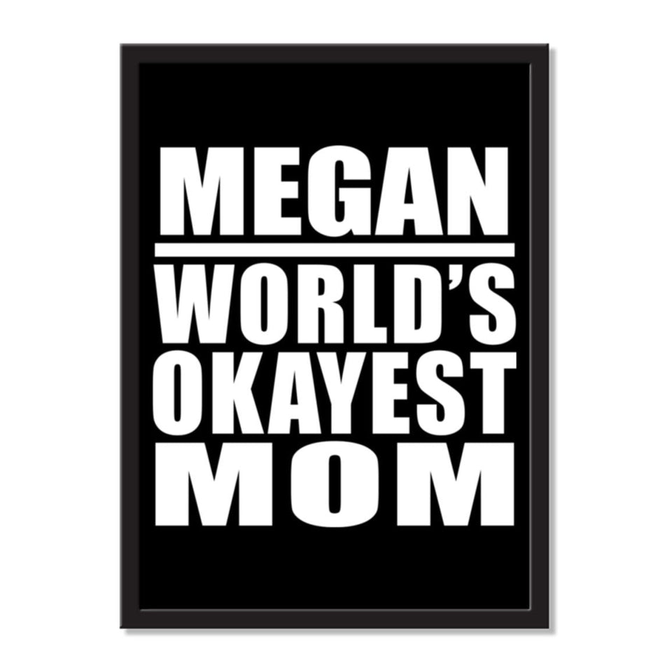Megan World's Okayest Mom - Portrait Frame Photo Tile
