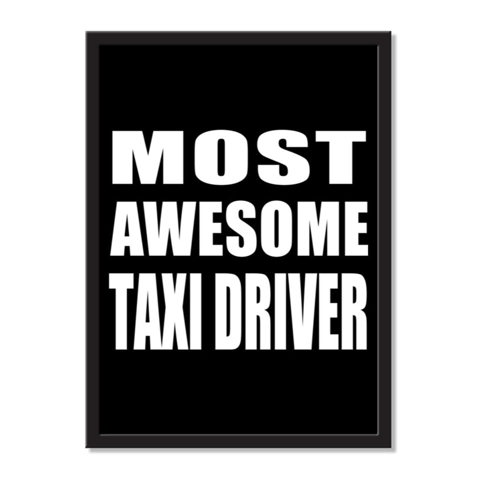 Most Awesome Taxi Driver - Portrait Frame Photo Tile
