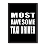 Most Awesome Taxi Driver - Portrait Frame Photo Tile