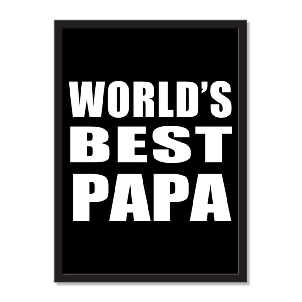 World's Best Papa - Portrait Frame Photo Tile