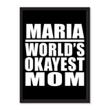 Maria World's Okayest Mom - Portrait Frame Photo Tile