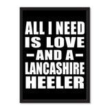 All I Need Is Love And A Lancashire Heeler - Portrait Frame Photo Tile