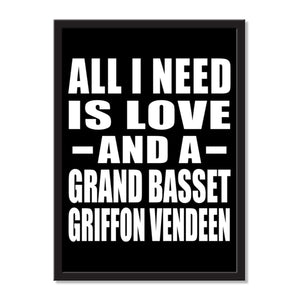 All I Need Is Love And A Grand Basset Griffon Vendeen - Portrait Frame Photo Tile