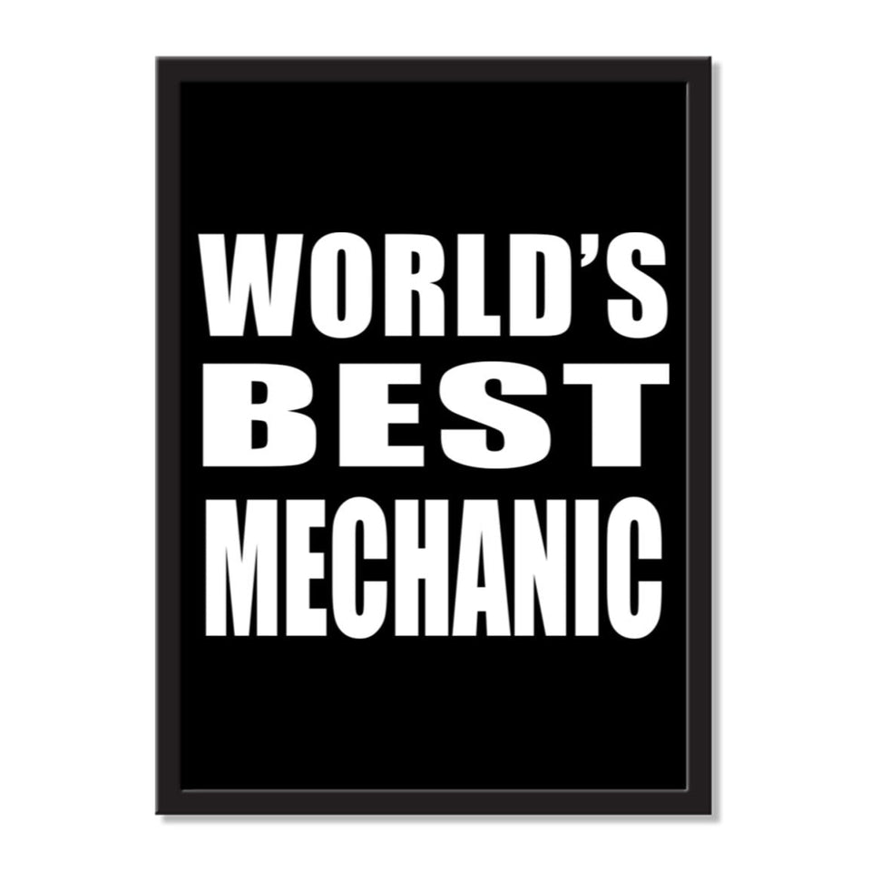 World's Best Mechanic - Portrait Frame Photo Tile