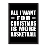 All I Want For Christmas Is More Basketball - Portrait Frame Photo Tile