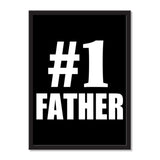 Number One #1 Father - Portrait Frame Photo Tile