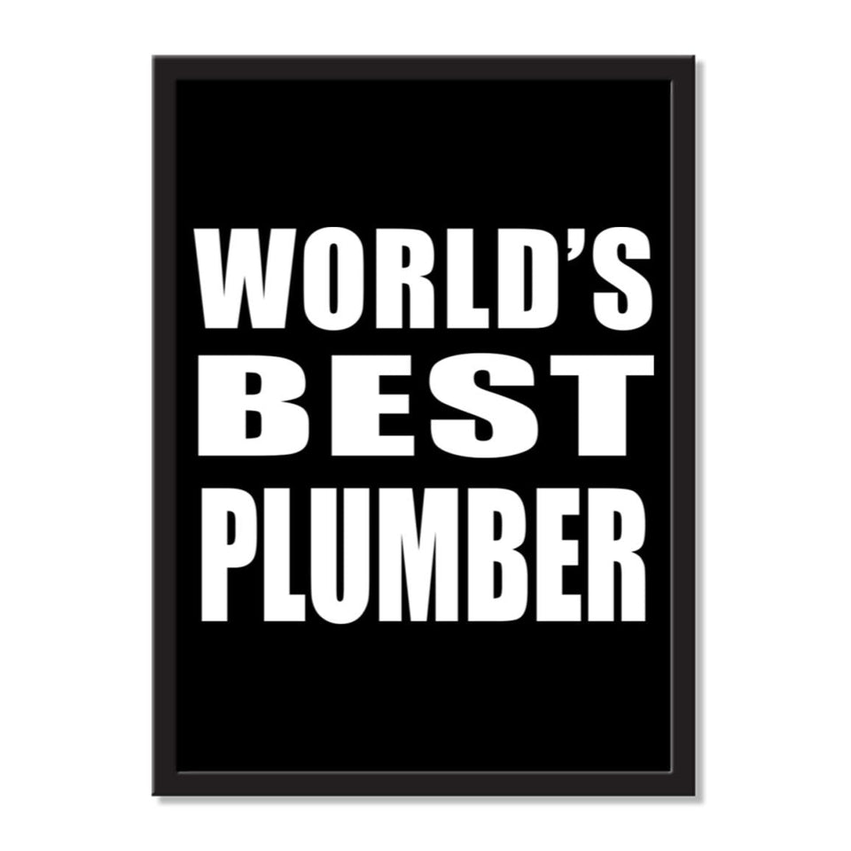 World's Best Plumber - Portrait Frame Photo Tile