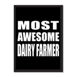 Most Awesome Dairy Farmer - Portrait Frame Photo Tile