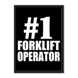 Number One #1 Forklift Operator - Portrait Frame Photo Tile