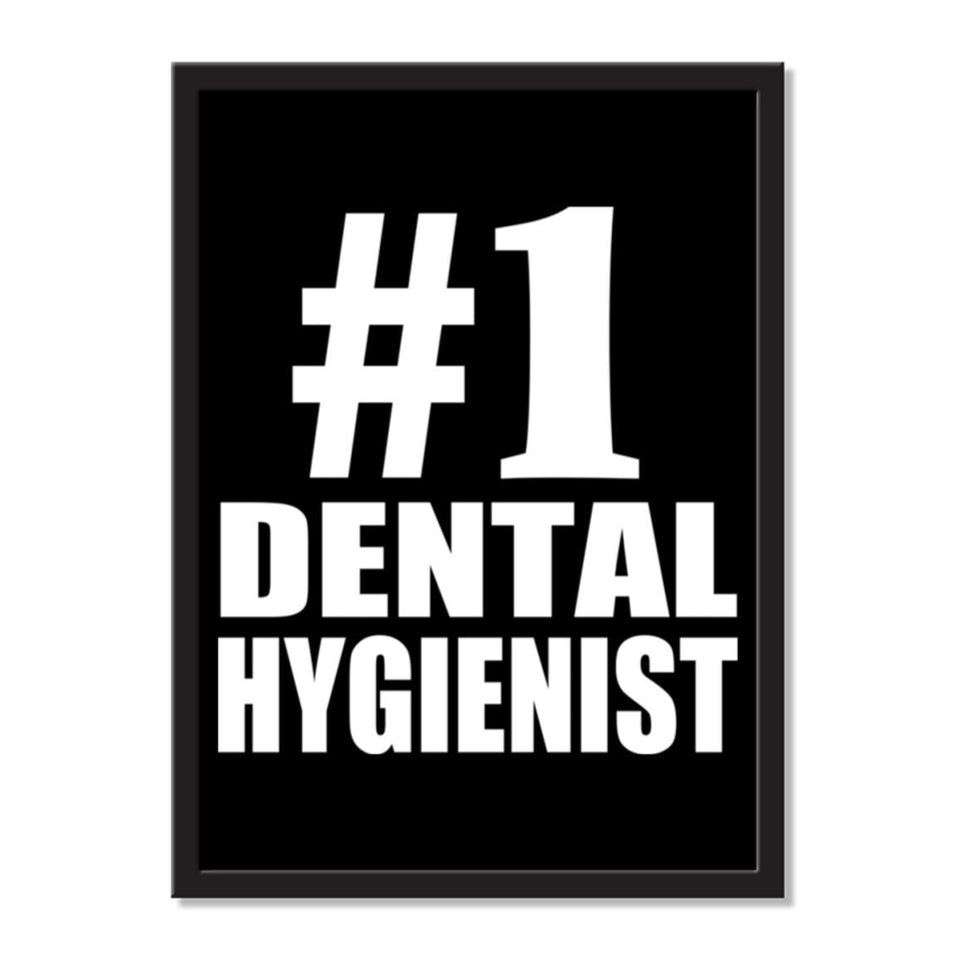 Number One #1 Dental Hygienist - Portrait Frame Photo Tile
