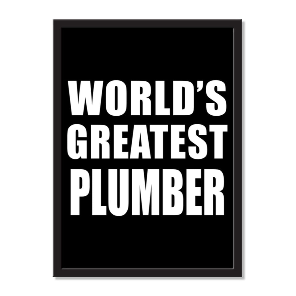 World's Greatest Plumber - Portrait Frame Photo Tile