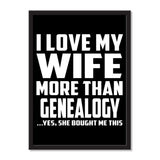 I Love My Wife More Than Genealogy ...Yes, She Bought Me This - Portrait Frame Photo Tile