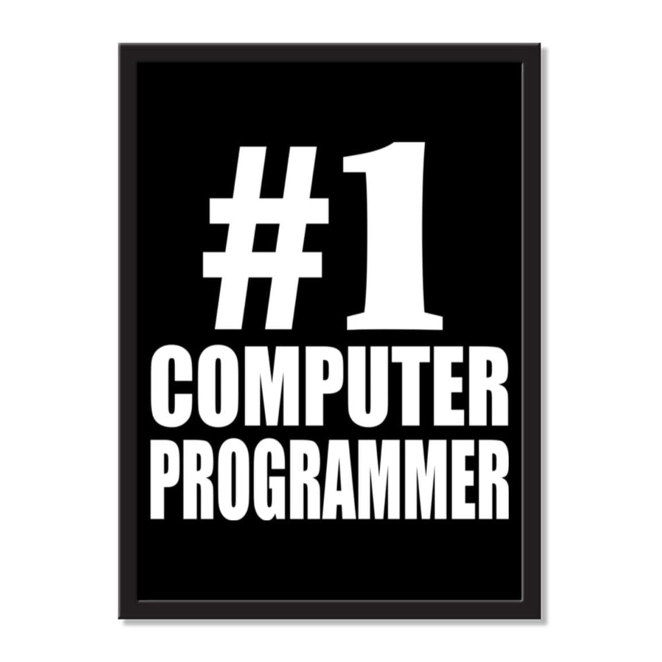 Number One #1 Computer Programmer - Portrait Frame Photo Tile