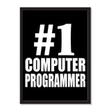 Number One #1 Computer Programmer - Portrait Frame Photo Tile