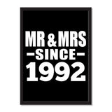 Mr & Mrs Since 1992 - Portrait Frame Photo Tile