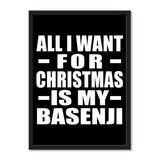 All I Want For Christmas Is My Basenji - Portrait Frame Photo Tile