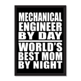 Mechanical Engineer By Day World's Best Mom By Night - Portrait Frame Photo Tile