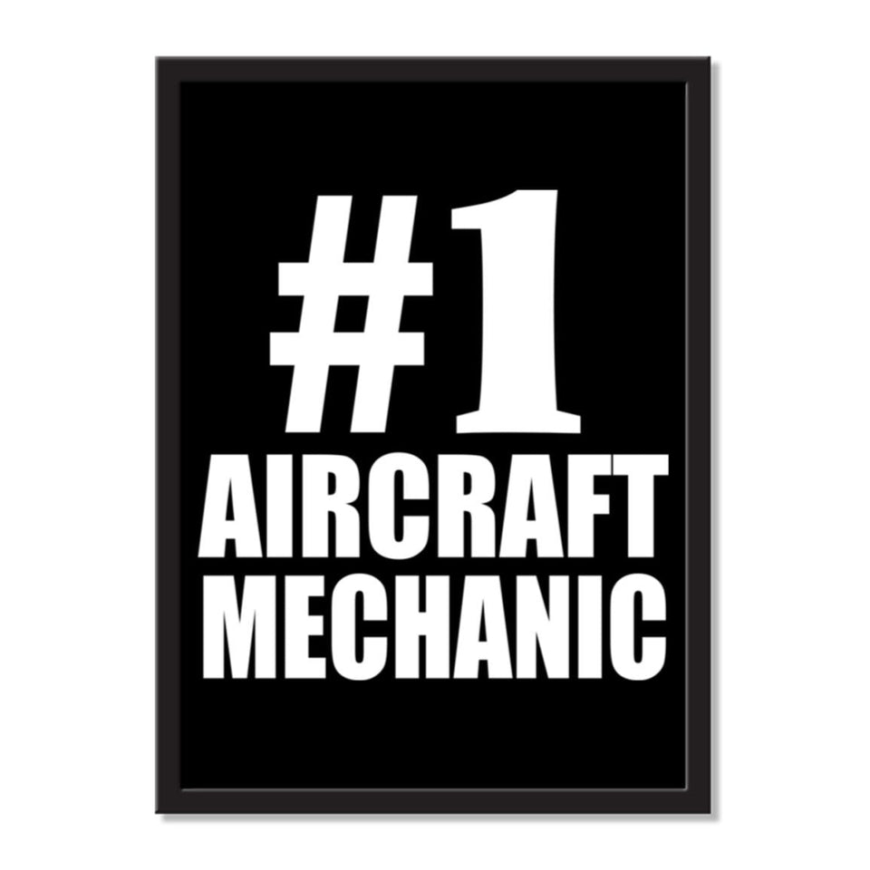 Number One #1 Aircraft Mechanic - Portrait Frame Photo Tile