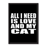 All I Need Is Love And My Cat - Portrait Frame Photo Tile
