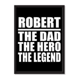 Robert The Dad The Hero The Legend - Portrait Frame Photo Tile