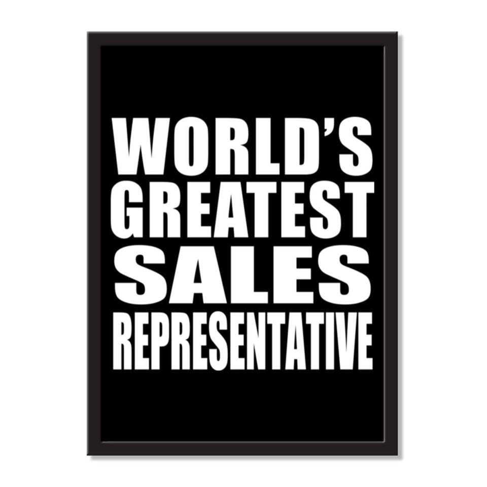 World's Greatest Sales Representative - Portrait Frame Photo Tile