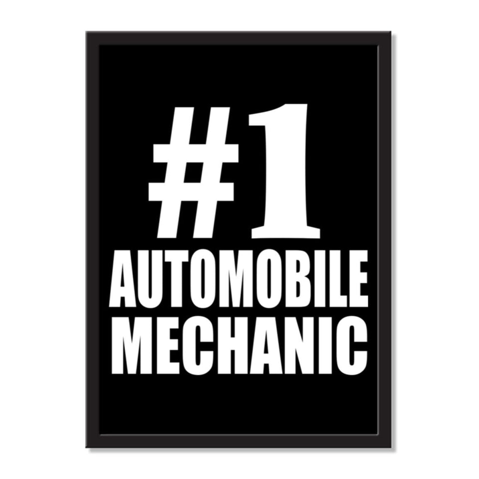 Number One #1 Automobile Mechanic - Portrait Frame Photo Tile